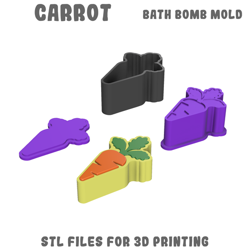 Carrot bath bomb mold 3D model