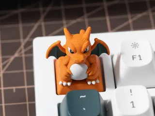 🐉 Charizard Pokemon Keyboard Keycap MX・Free 3D File for 3D printing・Cults
