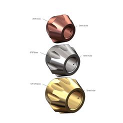 Notched-Conical-bead-size8-9-10mm-00.jpg Fichier STL Modèle d'impression 3D d'une perle conique dentelée et d'une breloque de bracelet・Idée pour impression 3D à télécharger