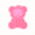 4.png Teddy bears skeletons cookie cutter set of 4