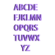 HARFLAR.STL 3D Printable Alphabet Letters A-Z – Bold Block Style