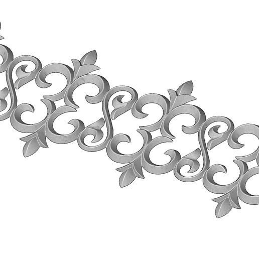 F-M-3-06.JPG Floral scroll pattern relief strip