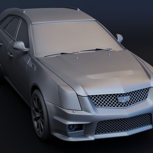 Cadillac CTS-V Wagon 2 versions stl for 3D printing 3D model