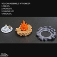 3.png CAMP FIRE FIRE PLACE MODEL FOR 1/12 FIGURES AND OTHERS 3D PRINT