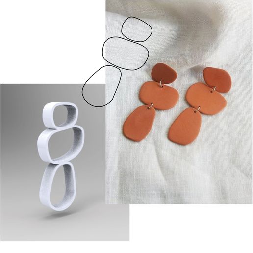 ARO-1_Mesa-de-trabajo-1.jpg Download STL file SET of 12 Organic shape cutter for polymer clay earring jewelery • 3D printable object, martcaset