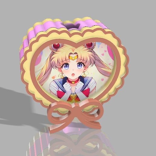 Strawtopper with photo frame 3D model