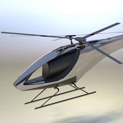 denemerender1.jpg Fichier STL Hélicoptère RC Çift rotorlu・Modèle à télécharger et à imprimer en 3D