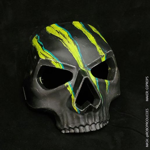 Máscara Ghost Red Team 141 - Call of Duty - Modern Warfare 2 - WARZONE - STL model 3D print file