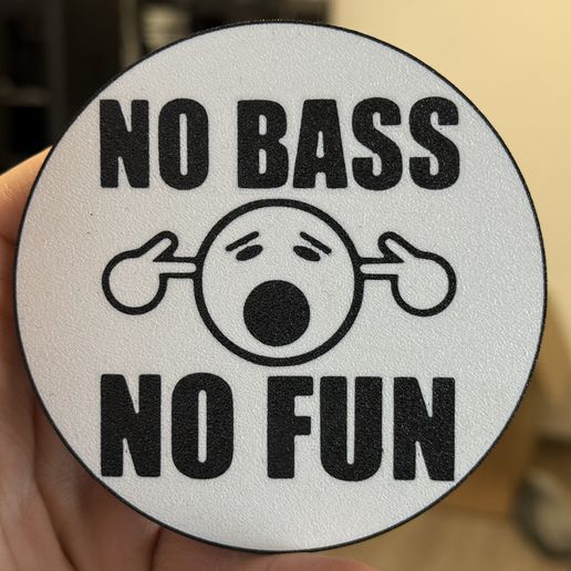 No Bass No Fun coaster