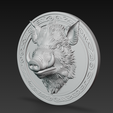a2114.png1.png Boar Head Wild Pig Celtic Plaque 3D Printable STL
