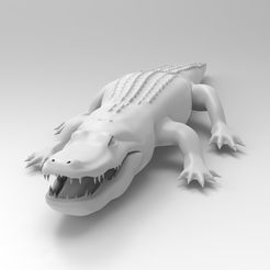 untitled.85.jpg Free STL file alligator・3D printable design to download