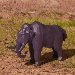 Mammoth2.jpg STL file Mammoth low poly・3D printer design to download, oscal