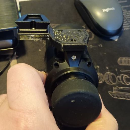 GNG2K nightvision monocular "J arm" for dovetail 3D model