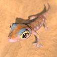 Pachydactylus-Rangei_Boden0004.jpg Namib Gecko -Pachydactylus rangaii-with full size texture + Zbrush Originals-STL 3D Print File-High Polygon