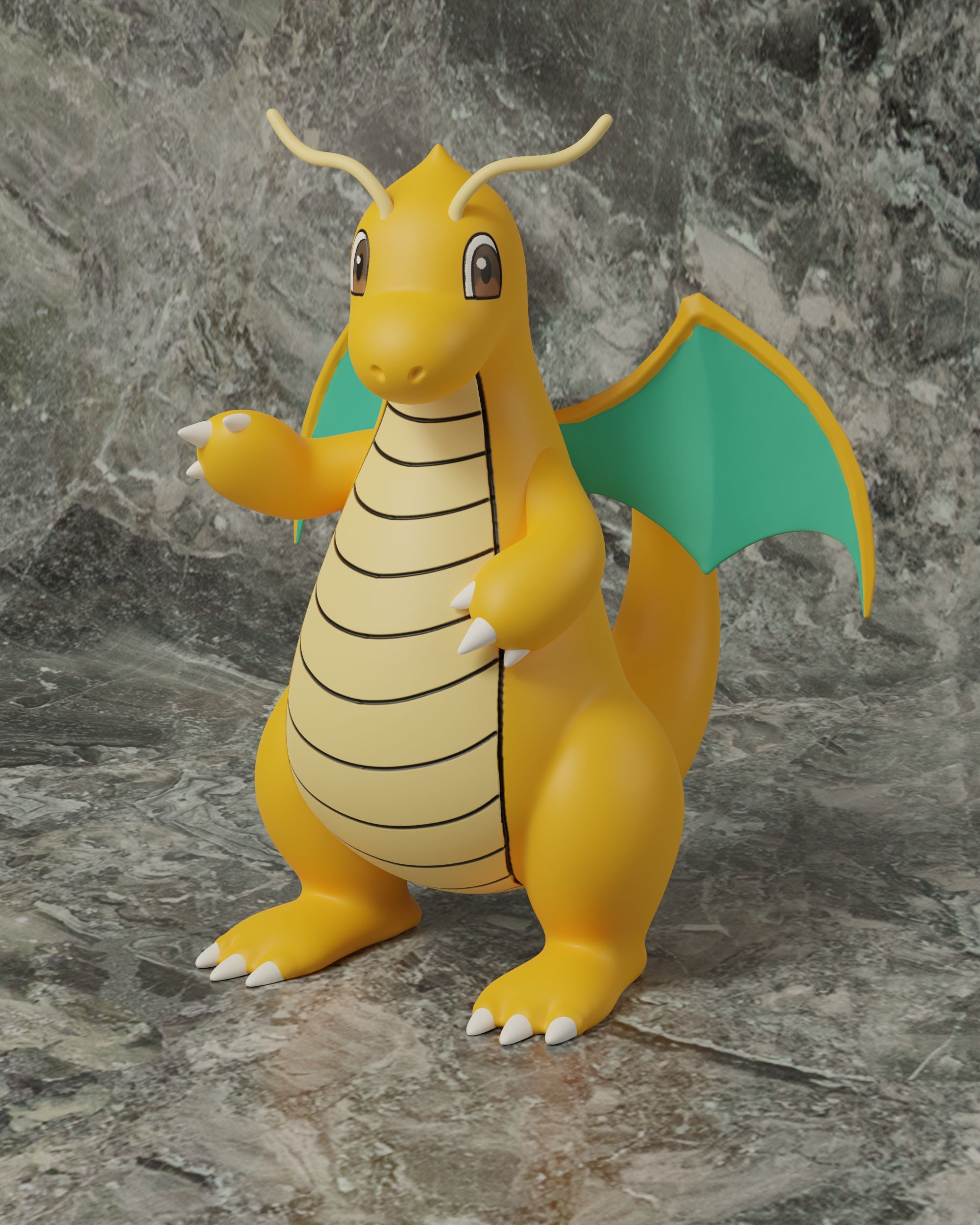 dragonite.jpg Archivo STL pokemon dragonite・Objeto imprimible en 3D para descargar, alleph3D