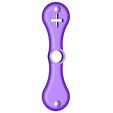 cross a.stl Spinner Keychain