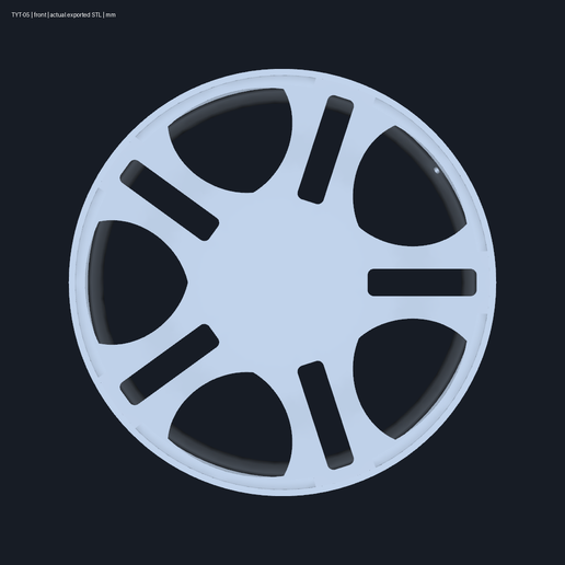 TYT-05 Celica seventh-generation covered twin-spoke decorative wheel
