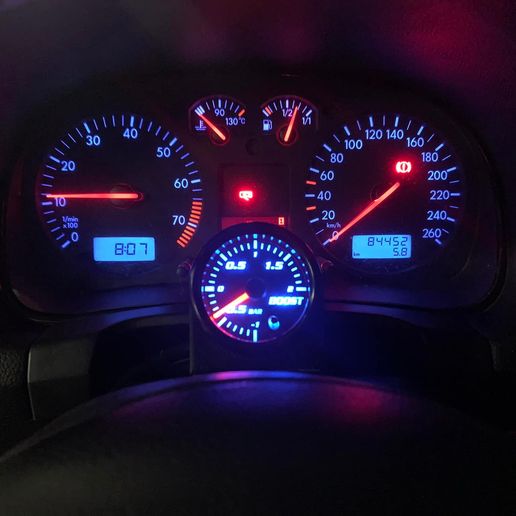 52mm Gauge pod Golf gti mk4 audi a3 3D model