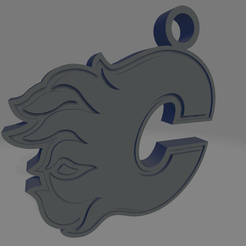 Calgary-Flames.png STL file Calgary Flames Keychain・3D printer model to download