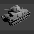 somua s35.png STL file ASSAULT SERIES:somua s35・3D printable model to download