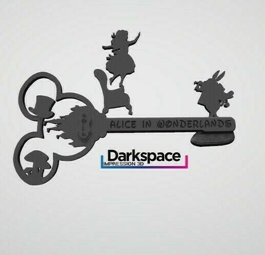 Key disney Alice in wonderlands - 3D model önizlemesi