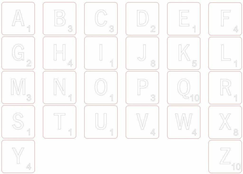 free dxf file laser cut scrabble letters 3d print design to download cults