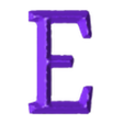 E.stl Elegant Chiseled Font Alphabet and Numbers (40 3d models)