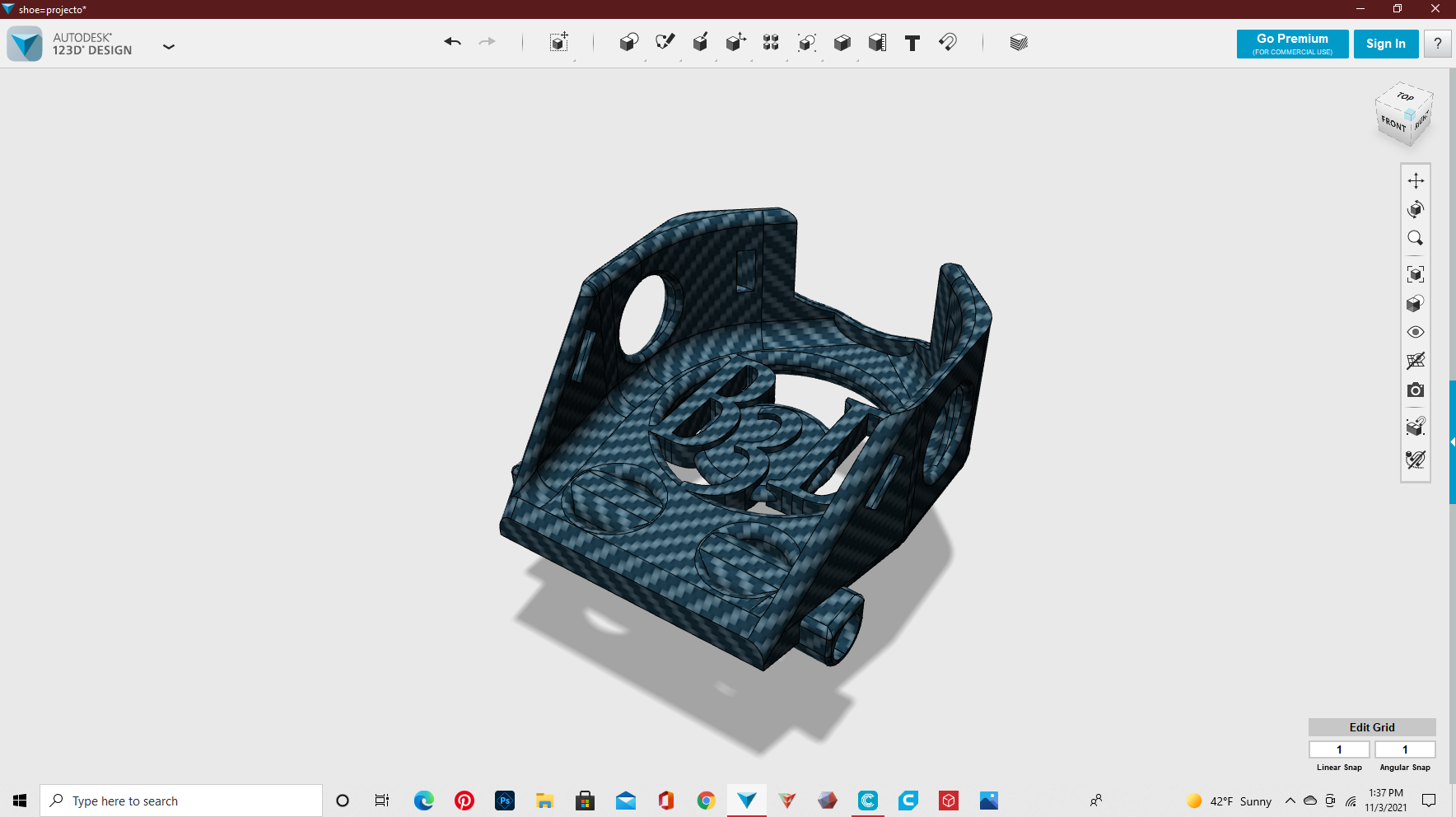 Download OBJ file B3D shoe-projecto 2 • 3D printable template ・ Cults