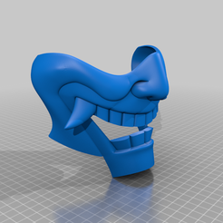 HalfMask.png Download free STL file Blue Spirit Mempo • Design to 3D print, aandw92