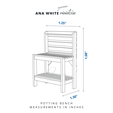 \NSPIREP 7 ANA WHITE minialide 1.25" 1.08" POTTING BENCH MEASUREMENTS IN INCHES Potting Bench 1:12 Miniature Model, Dollhouse Furniture Dollhouse, Miniature Work Table, Miniature Potting Bench