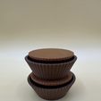 481274217_10235150477733109_7657439643990450516_n.jpg Peanut Butter Cup Clicker Fidget and Solid Keychain