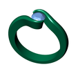 01-5.png STL file Solitaire Ring・Model to download and 3D print