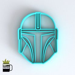 CUTLS 2.jpg STAR WARS MANDALORIAN FONDANT COOKIE CUTTER MODEL 3D PRINT