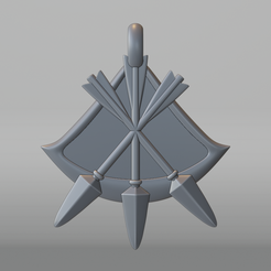 01.png STL file Arrows Sting Talisman Elden Ring low details for cosplay・3D printable model to download