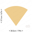 1-5_of_pie~6.75in-cm-inch-cookie.png Slice (1∕5) of Pie Cookie Cutter 6.75in / 17.1cm