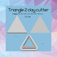 & Triangle O clay cutter 7 sizes: 15 /20/25/30/35/40/ 45mm STL file ett cleus, clbeus a ees Triangle clay cutter | Digital STL file | sharp cutter | 7 sizes | polymer clay cutter | Triangle 2