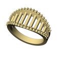 Pin-Double-Diamond-lip-ring-size7-8-05.jpg Fichier STL Bague à lèvres en diamant à mailles en épingle à cheveux - tailles 7 et 8 - modèle d'impression 3D・Modèle imprimable en 3D à télécharger