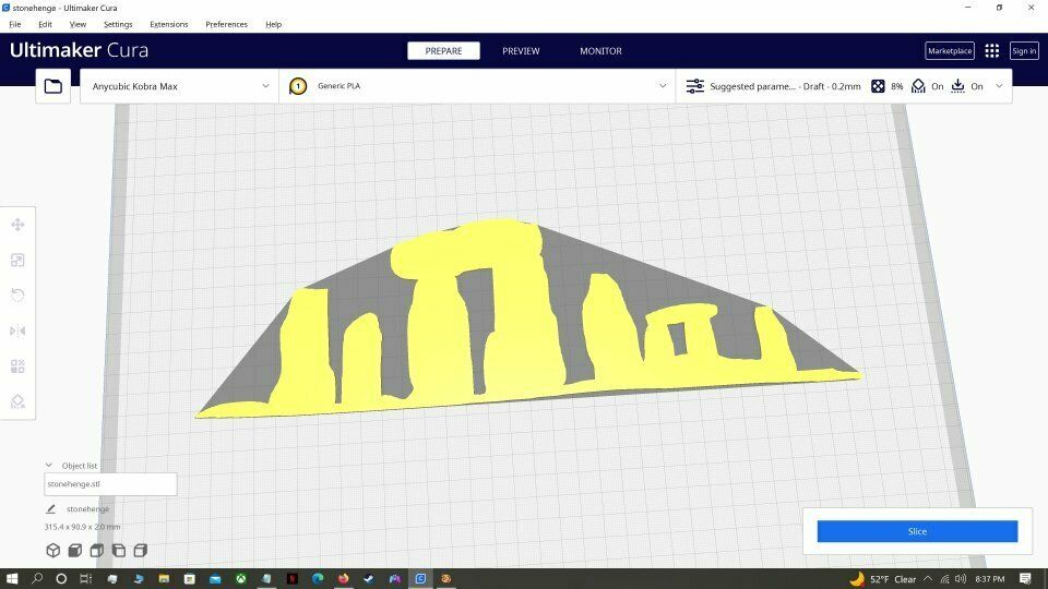 STL file 2D Silhouette/Stencil Stonehenge・3D printing model to download
