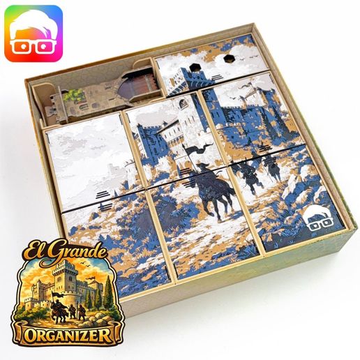 El Grande (2023 ed.) organizer by @ammedia3d [tabletop board game inserts sku: ELGRND001]