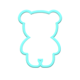 3.png Teddy Bear Cookie Cutters with Name Placard option | Digital Download STL Files