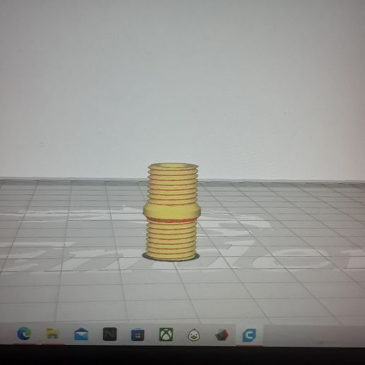 Airbrush adapter 1/8 M to 1/8M 3D model