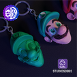 Mesa-de-trabajo-159.png 3MF super Mario bros keychains, no stand, Luigi head, Mario bros, koopa