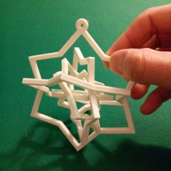 C360_2014-12-06-18-52-17-262.jpg Free STL file Six Swinging Stars Ornament・3D printer model to download