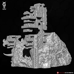 Saurian-Rock-Entrance-Dual-_01.jpg Archivo STL Entrada Roca Saurio (Doble)・Plan imprimible en 3D para descargar