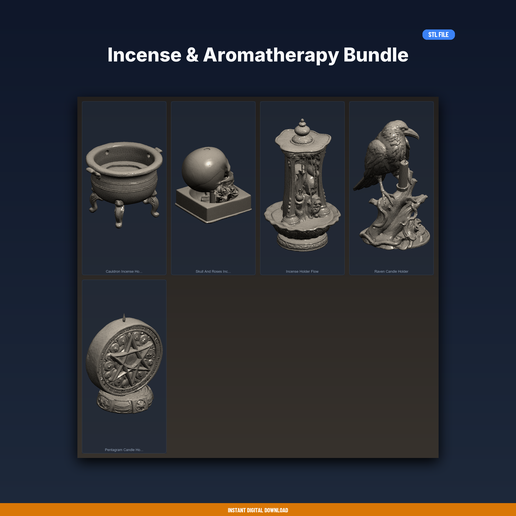 Incense & Aromatherapy Bundle - 5-Model STL Bundle