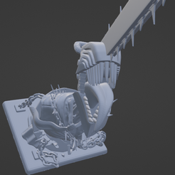 close-up-2.png Archivo STL El hombre de la motosierra revienta el busto・Objeto para impresora 3D para descargar