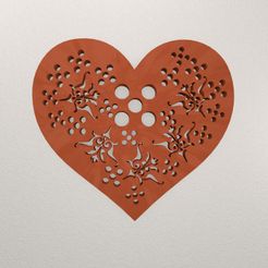 Heart-Wall-Decoration-WARAJ69-Preview.jpg STL file Heart Wall Decoration WARAJ69・Model to download and 3D print