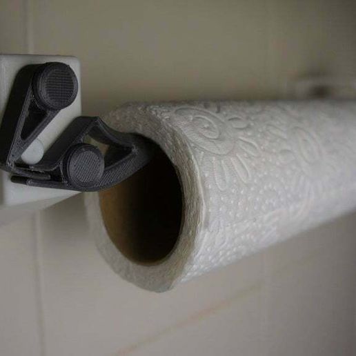 Download free STL file Quick Reload Toilet Paper Holder Less material
