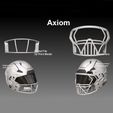 BPR_Composite0ae.jpg Facemask Pack VIII for NFL Riddell AXIOM Helmet Geosanmo 3D print model
