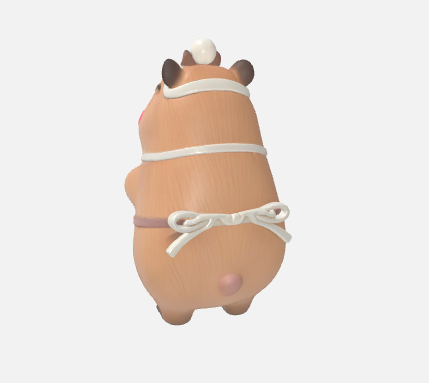 cafe-6.png Chibi Capybara Barista 3D Model with Coffee Cup